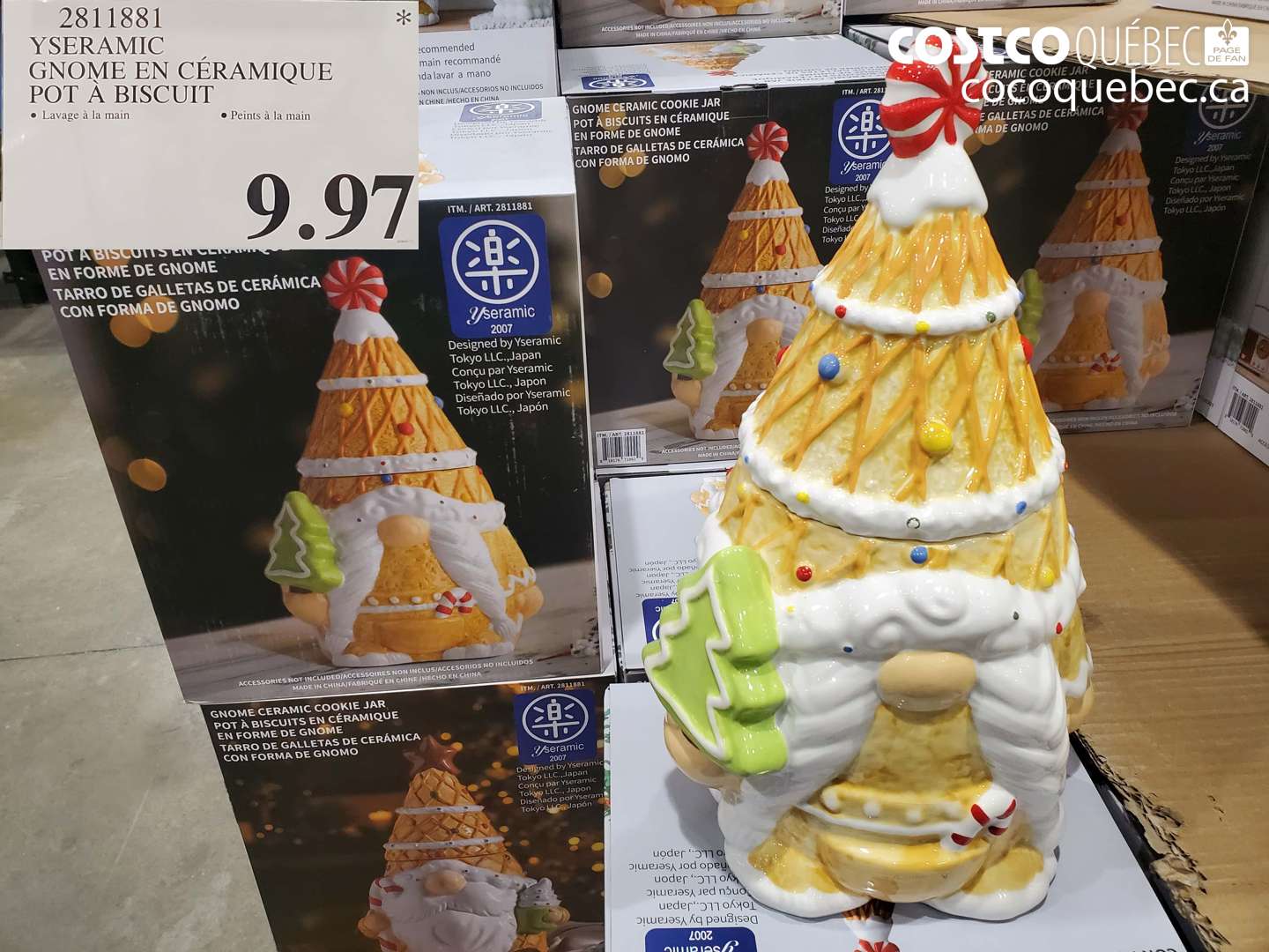 2811881 CERAMIC GNOME POT À BISCUIT $9.97