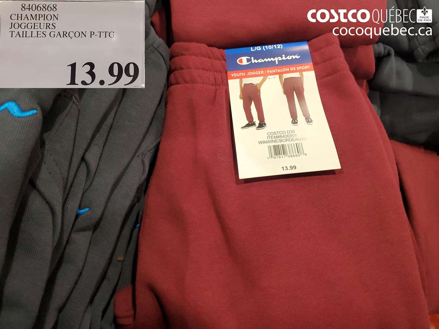 8406868 CHAMPION JOGGEURS TAILLES GARÇON P-TTG $13.99