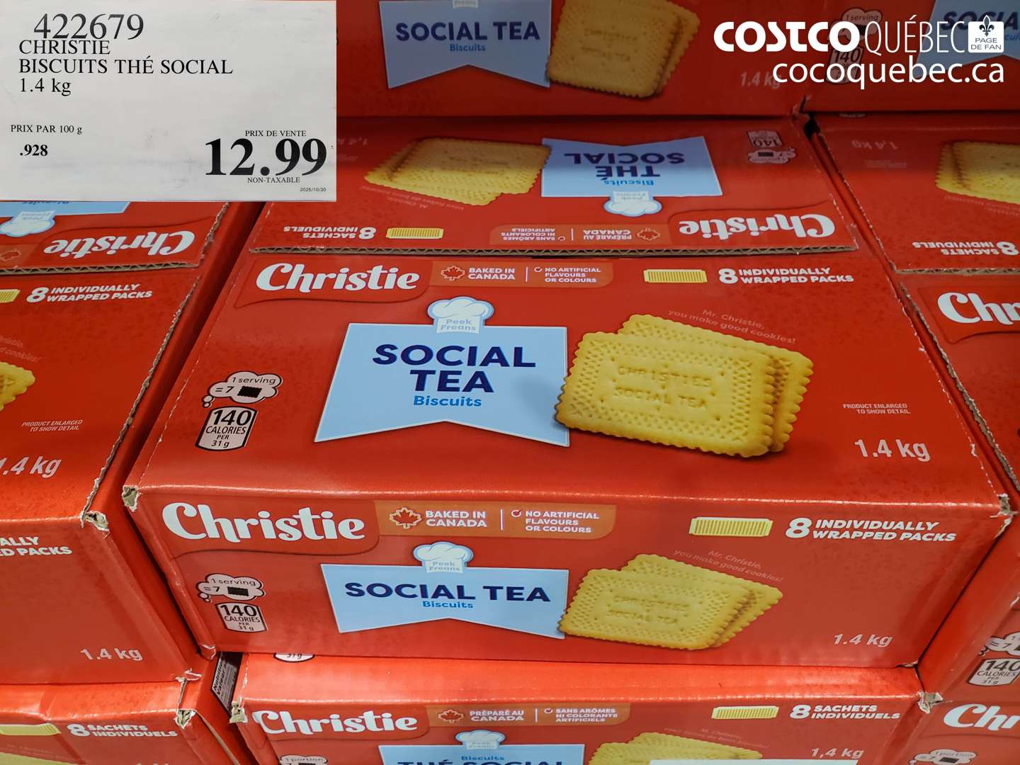 422679 CHRISTIE BISCUITS THE SOCIAL 1.4 kg $12.99