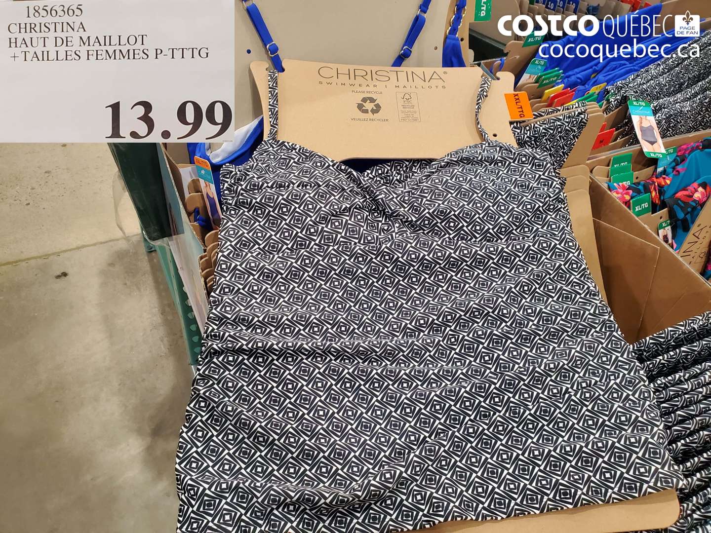 1856365 CHRISTINA HAUT DE MAILLOT +TAILLES FEMMES P-TTTG  $12.99