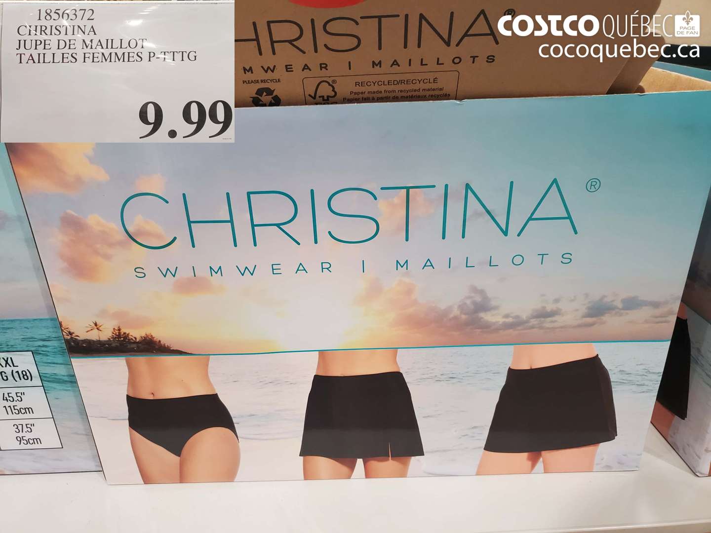 1856372 CHRISTINA JUPE DE MAILLOT TAILLES FEMMES P-TTG $9.99