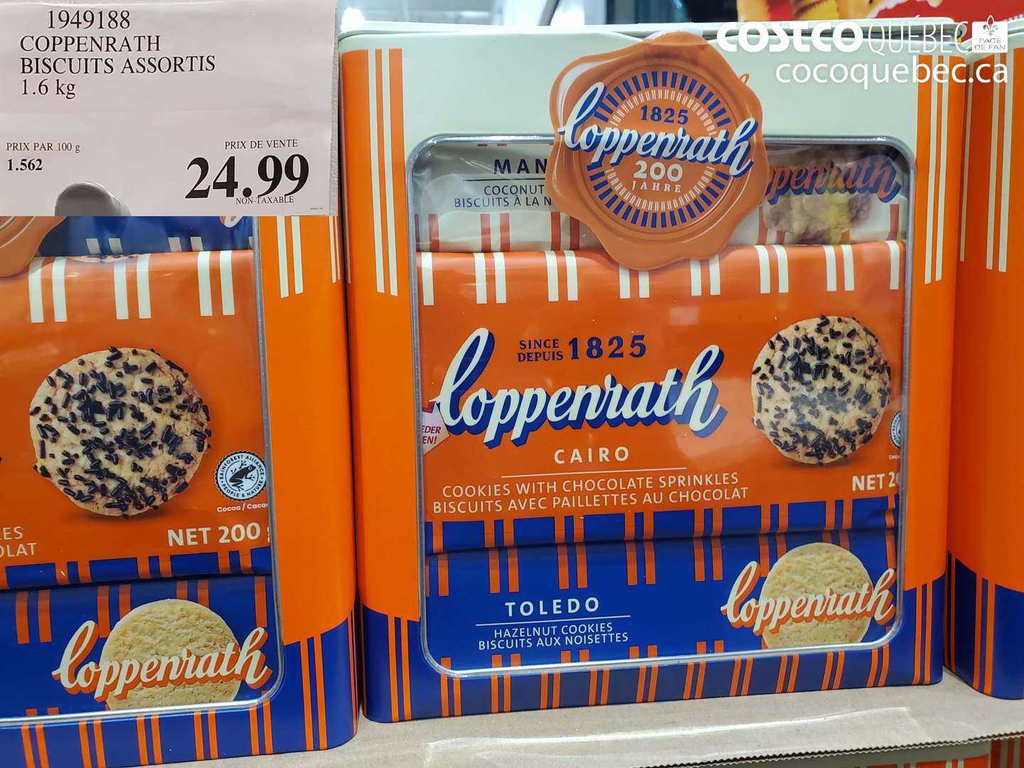 1949188 COPPENRATH BISCUITS ASSORTIS 1.6 kg $24.99