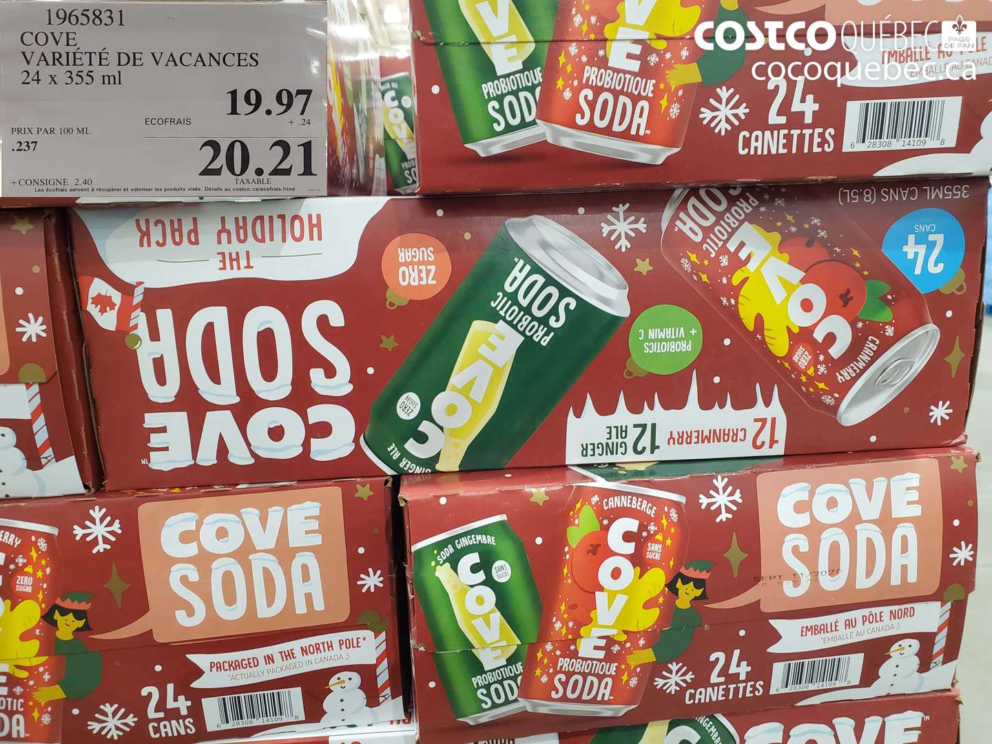 1965831 COVE, VARIÉTÉ DE VACANCES 24 x 355 ml $20.21