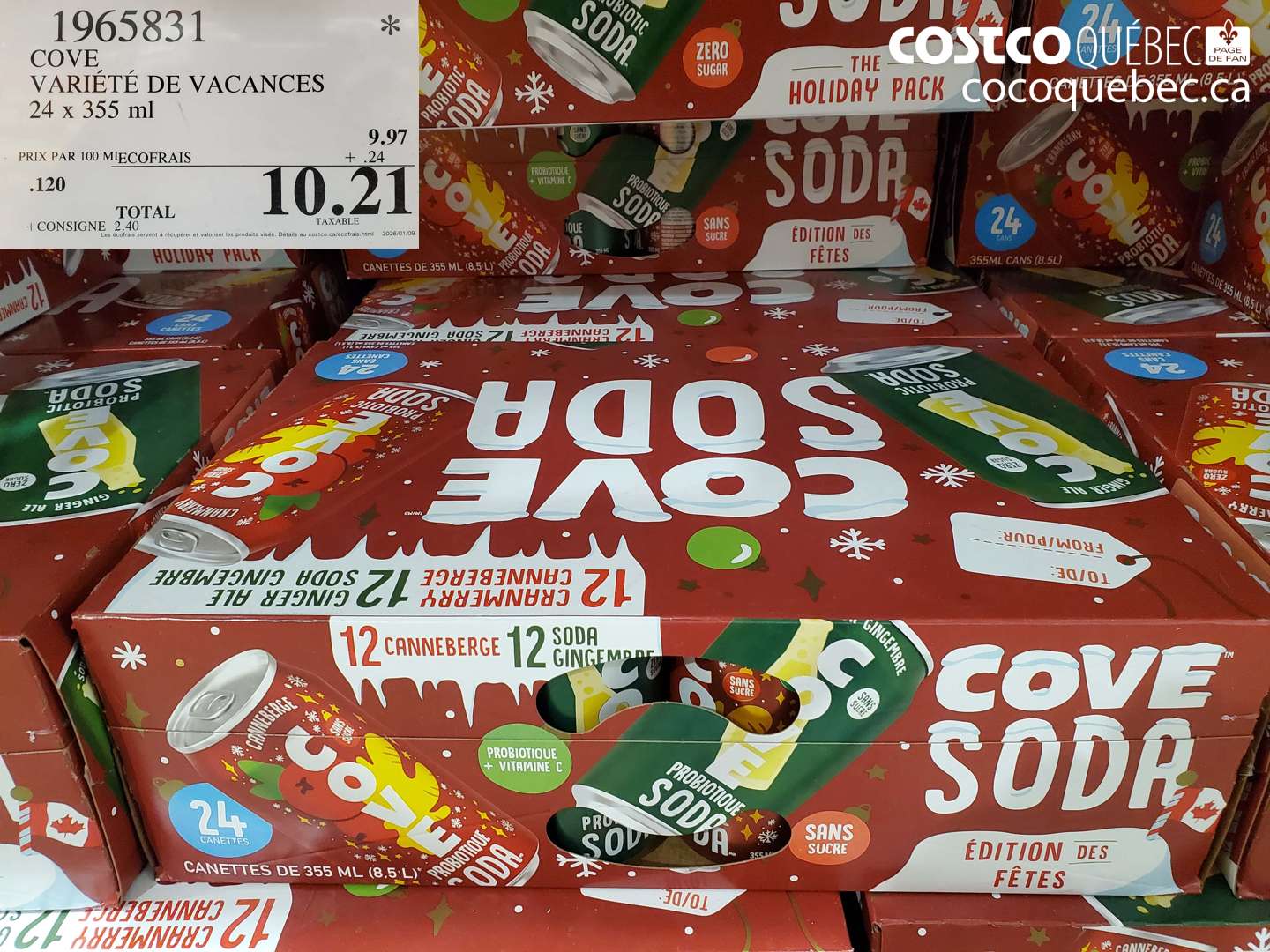 1965831 COVE, VARIÉTÉ DE VACANCES 24 x 355 ml $10.21