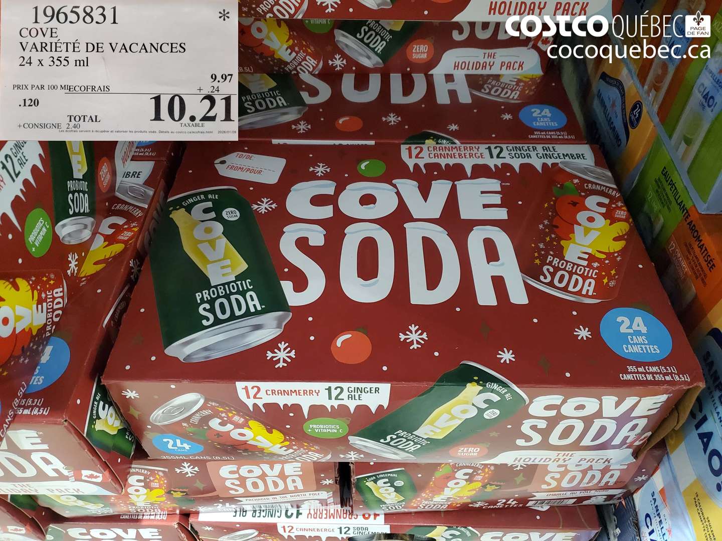 1965831 COVE, VARIÉTÉ DE VACANCES 24 x 355 ml $10.21