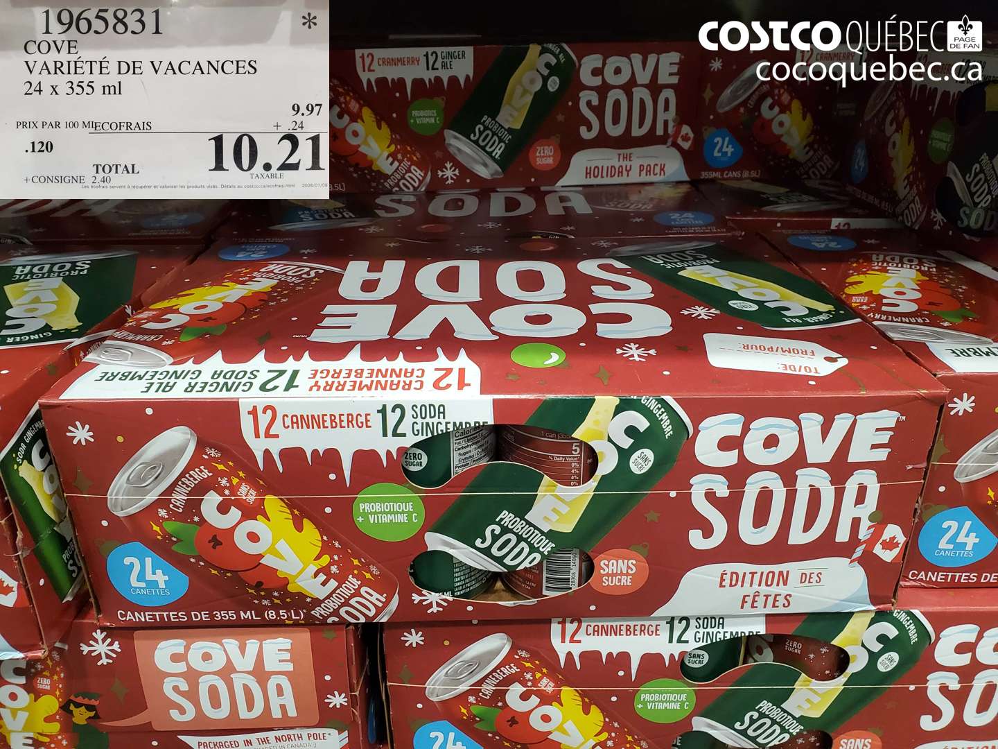 1965831 COVE, VARIÉTÉ DE VACANCES 24 x 355 ml $10.21