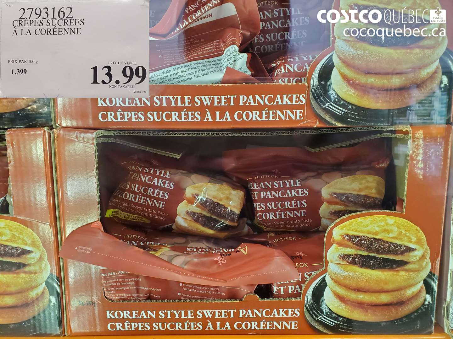 2793162 CREPES SUCREES A LA COREENNE $13.99