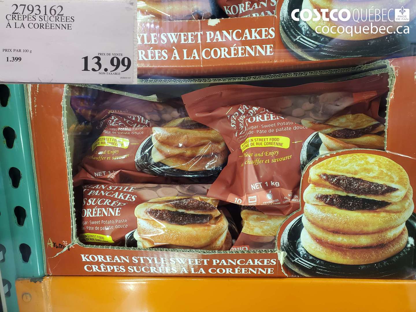 2793162 CRÊPES SUCRÉES À LA CORÉENNE $13.99