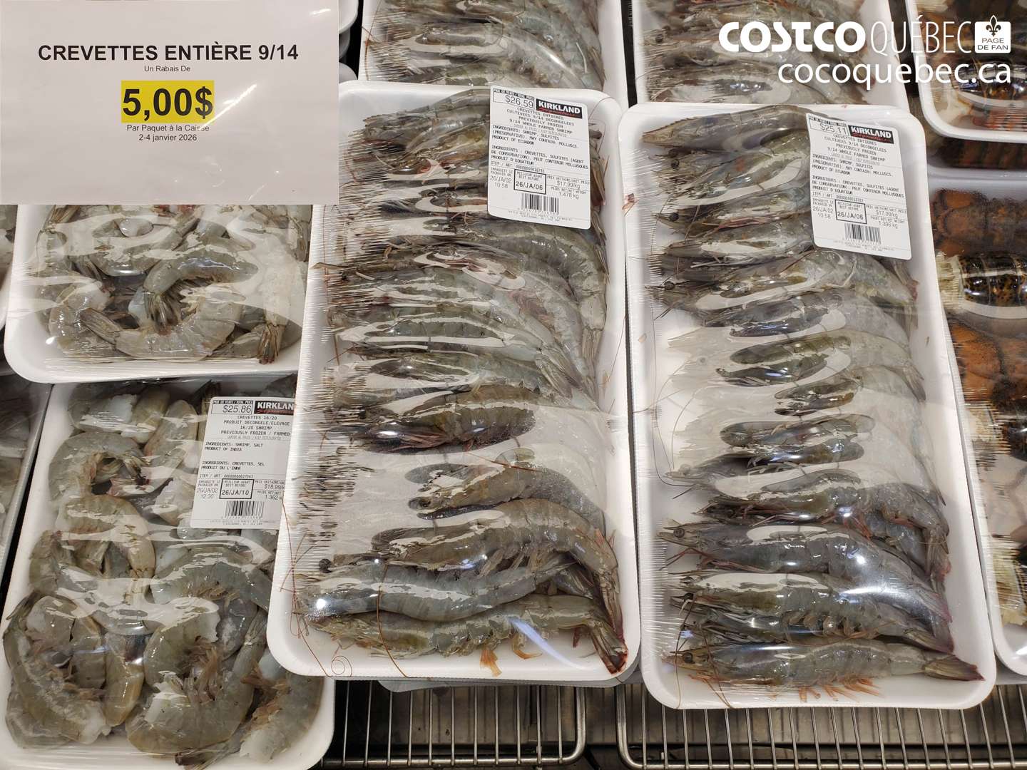 0000000 CREVETTES ENTIERES 9/14 ($5.00 INSTANT SAVINGS EXPIRES ON 2026-01-04)