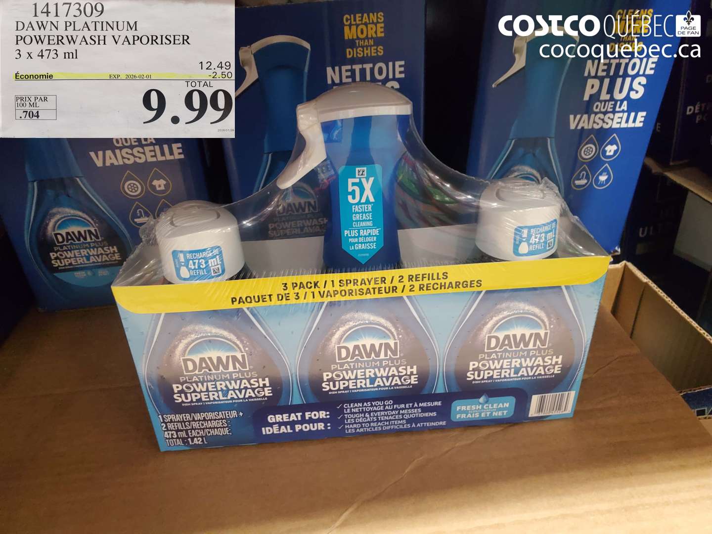 1417309 DAWN POWERWASH POWERWASH VAPORISER 3X473 ML ($2.50 INSTANT SAVINGS EXPIRES ON 2026-02-01) $9.99