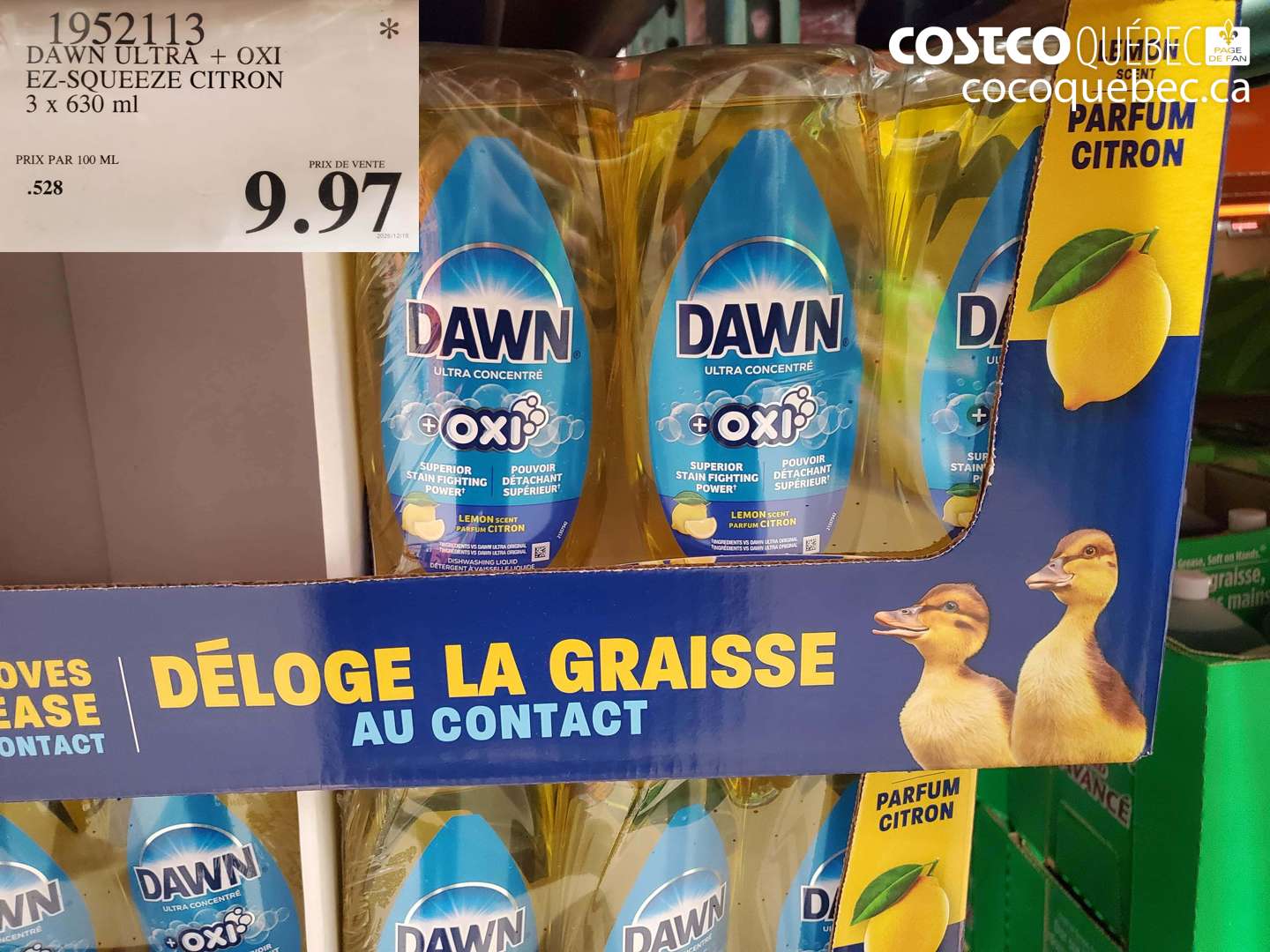 1952113 DAWN ULTRA + OXI EZ-SQUEEZE CITRON $9.97