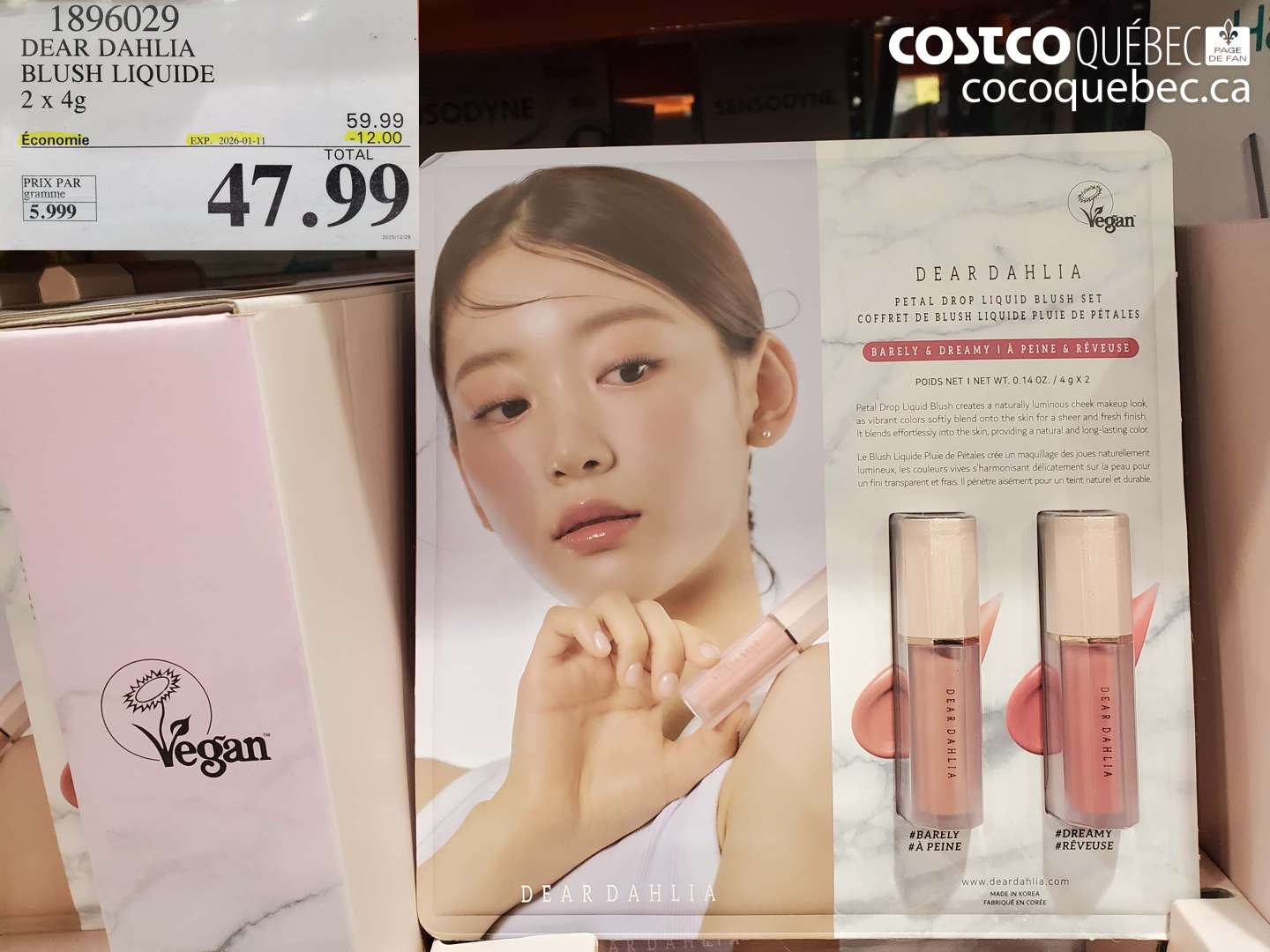1896029 DEAR DAHLIA BLUSH LIQUIDE 2 x 4g ($12.00 INSTANT SAVINGS EXPIRES ON 2026-01-11) $47.99
