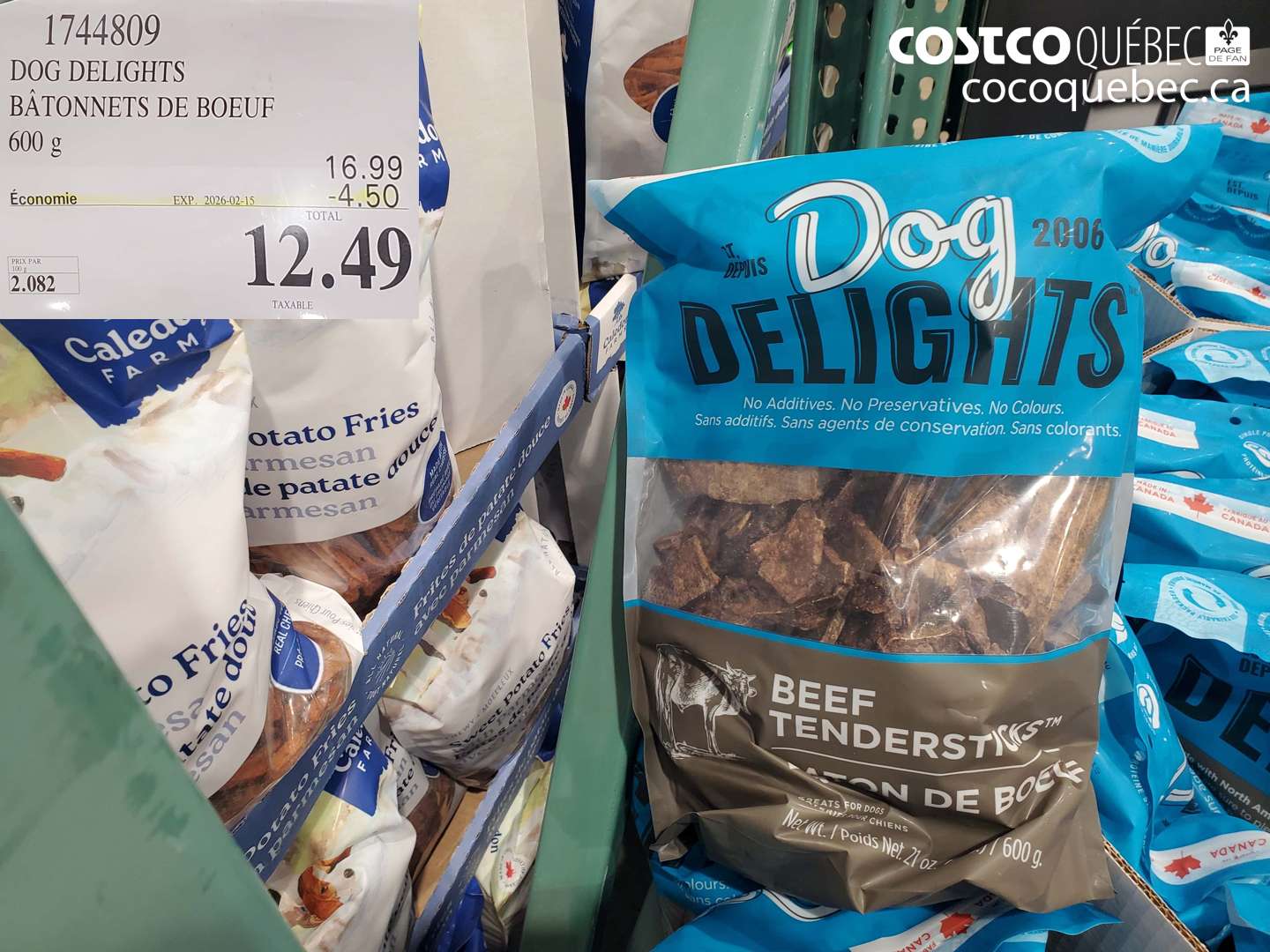 1744809 DOG DELIGHTS BATONS DE BOEUF  ($4.50 INSTANT SAVINGS EXPIRES ON 2026-02-15) $12.49