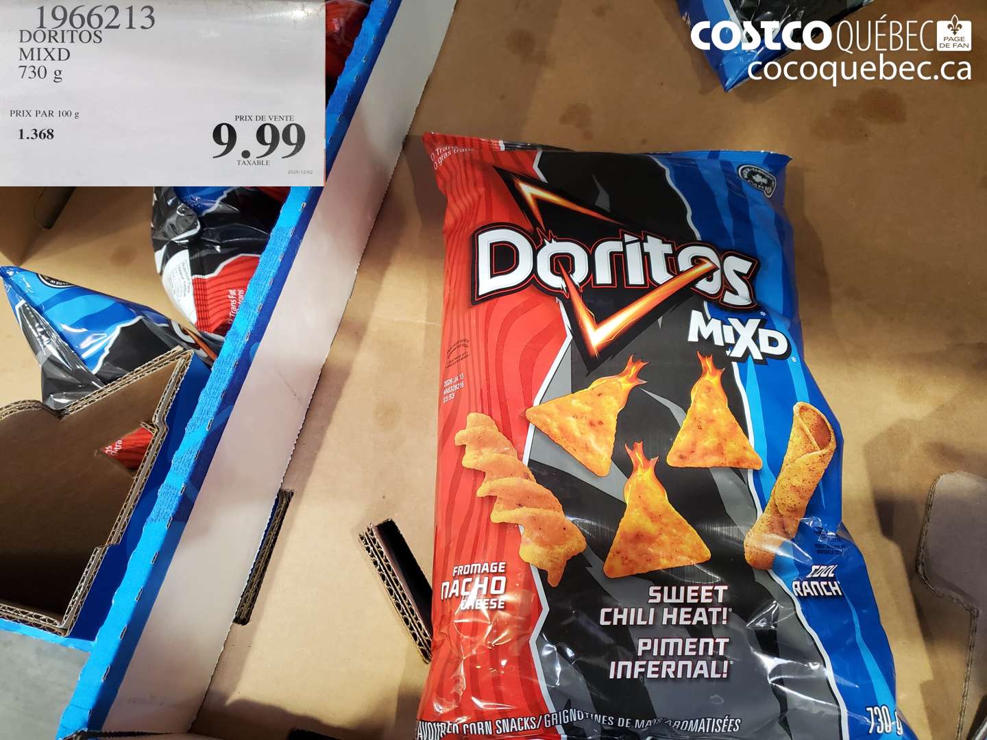 1966213 DORITOS MIXD 730 g $9.99