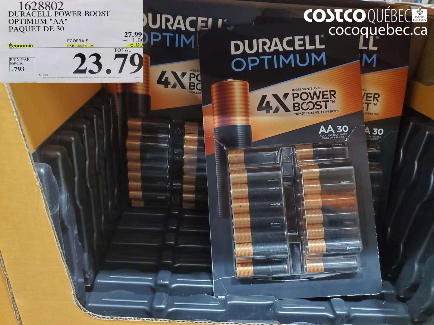 1628802 DURACELL POWER BOOST OPTIMUM \