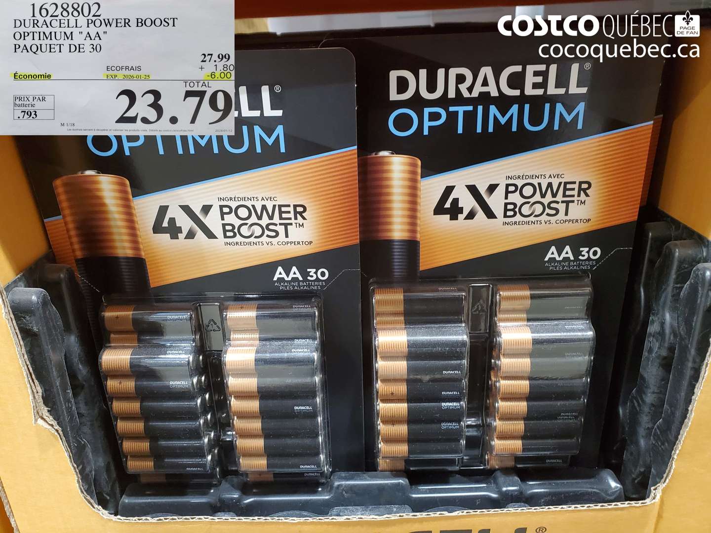 1628802 DURACELL POWER BOOST OPTIMUM \
