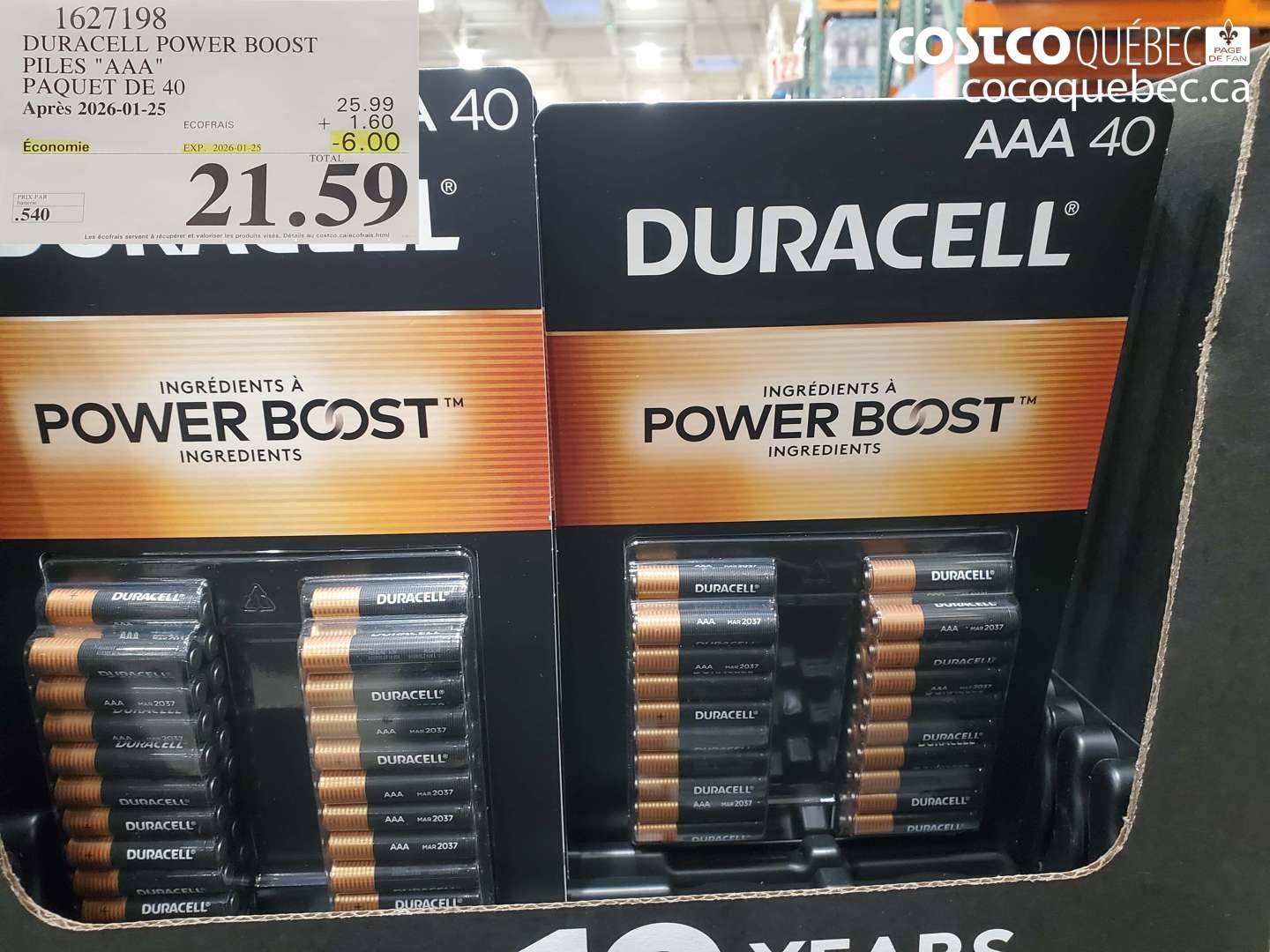 1627198 DURACELL POWER BOOST PILES 