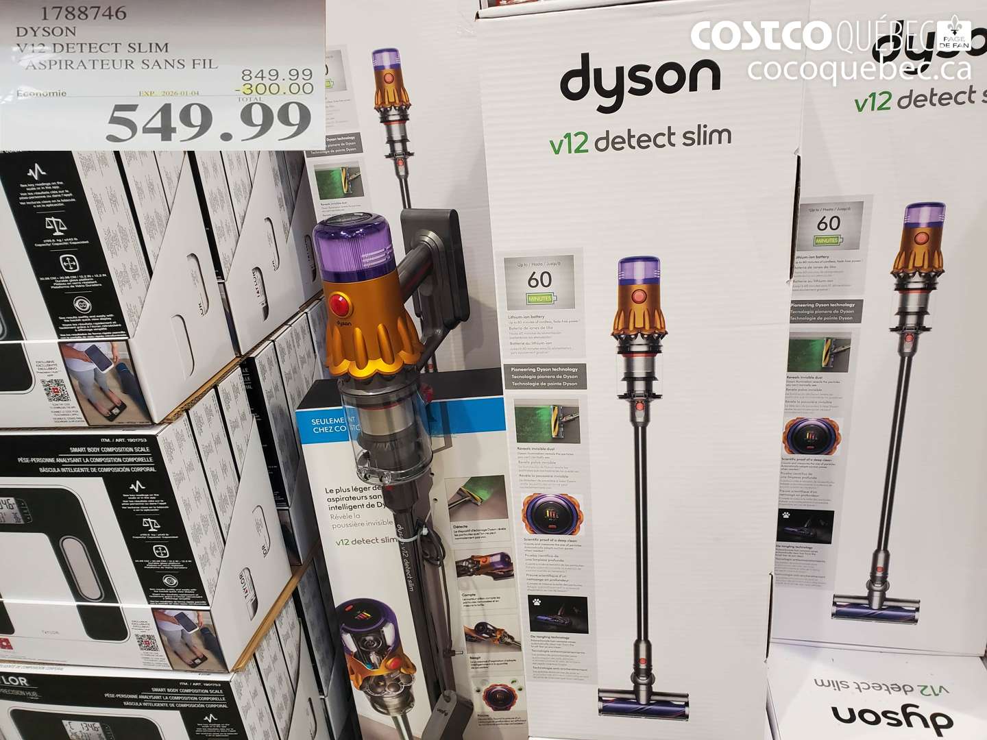 1788746 DYSON V12 DETECT SLIM ASPIRATEUR SANS FIL ($300.00 INSTANT SAVINGS EXPIRES ON 2026-01-04) $549.99
