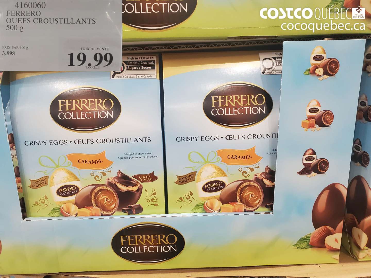 4160060 FERRERO OEUFS CROUSTILLANTS 500 g $19.99
