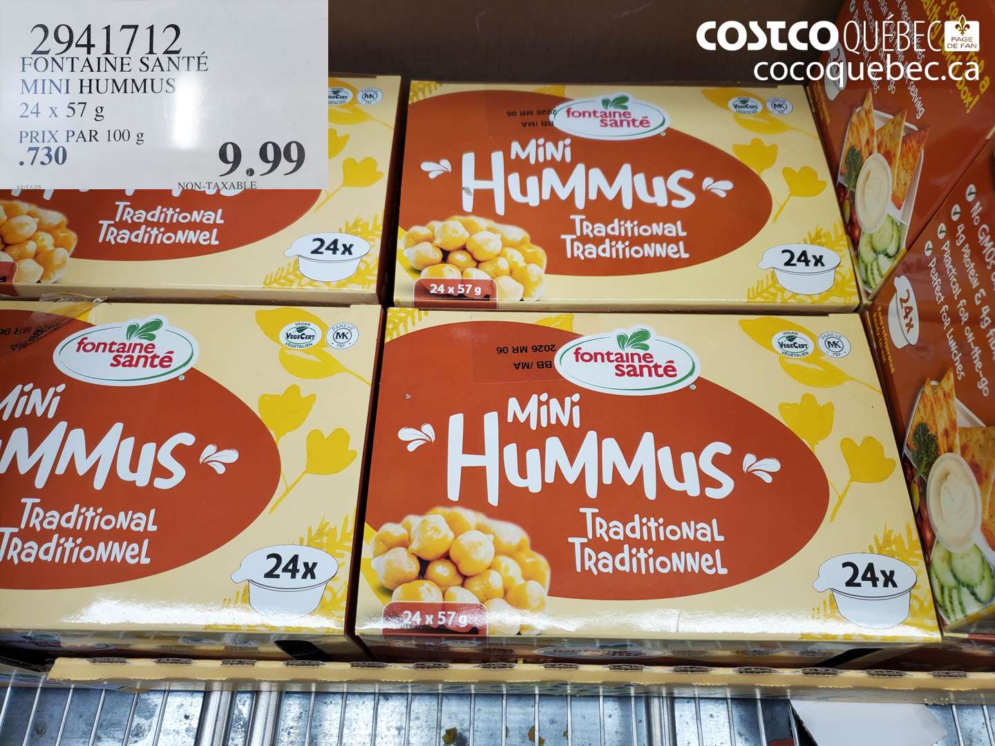 2941712 FONTAINE SANTÉ MINI HUMMUS $9.99