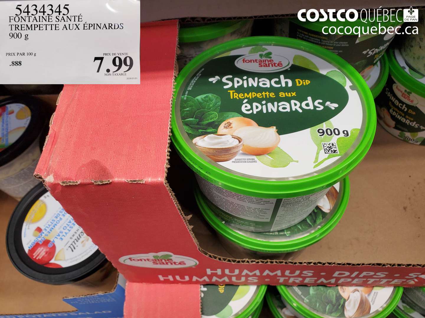 5434345 FONTAINE SANTÉ TREMPETTE AUX ÉPINARDS 900 g $7.99