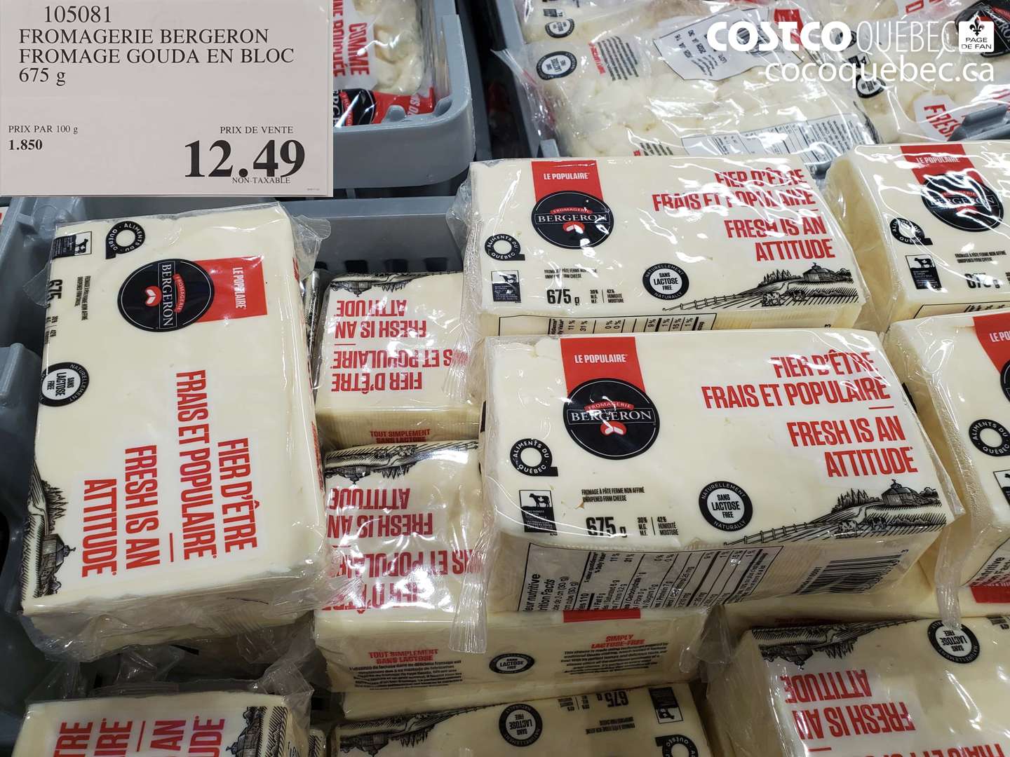 105081 FROMAGERIE BERGERON FROMAGE GOUDA EN BLOC 675 g $12.49