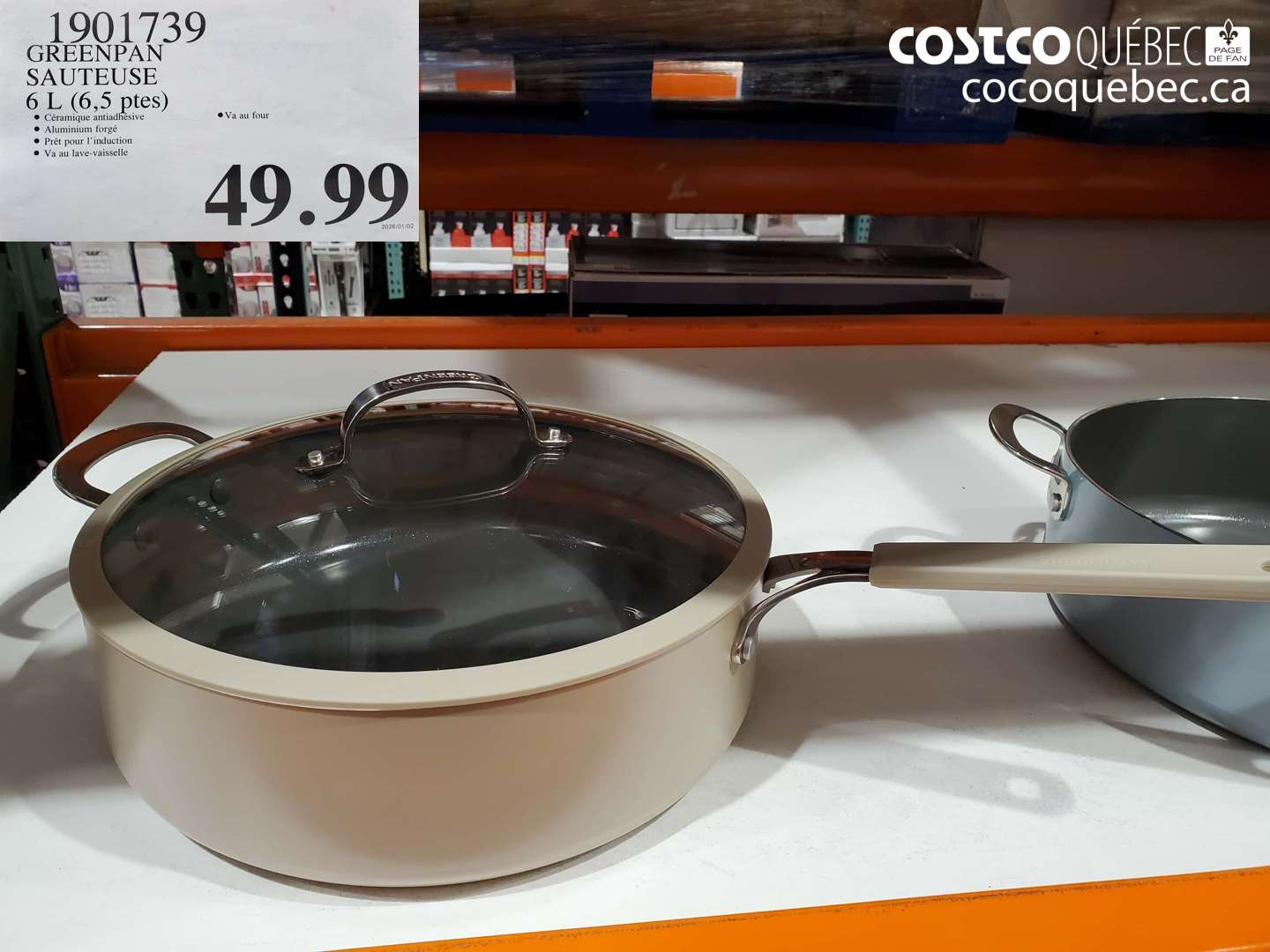 1901739 GREENPAN SAUTEUSE 6 L (6,5 pts) $49.99