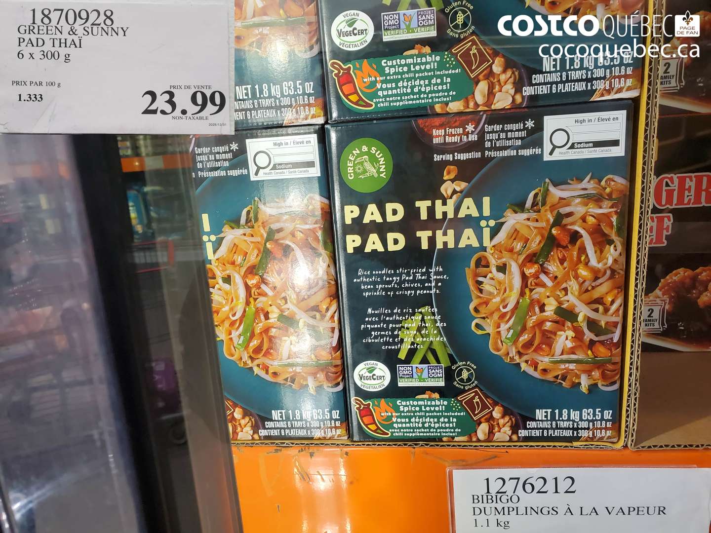 1870928 GREEN & SUNNY PAD THAI 6 x 300 g  $23.99