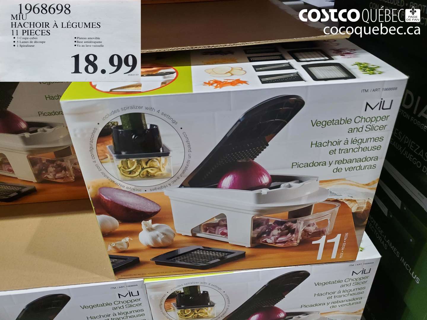 1968698 HACHOIR À LÉGUMES 11 PIECES $18.99