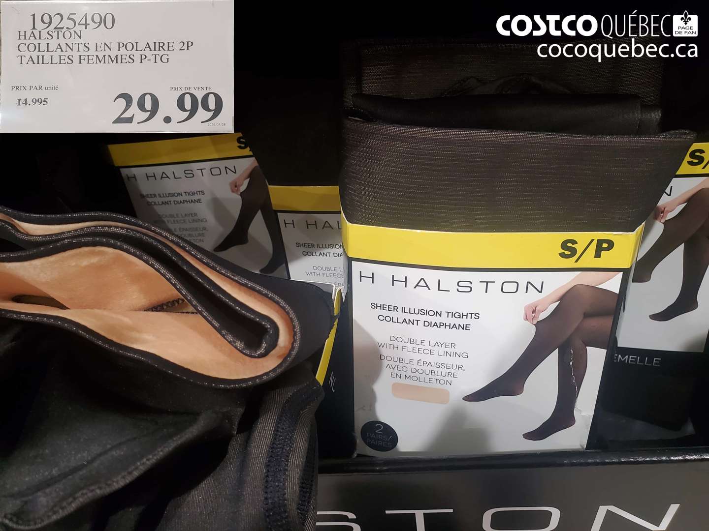 1925490 HALSTON COLLANTS EN POLAIRE 2P TAILLES FEMMES P-TG $29.99