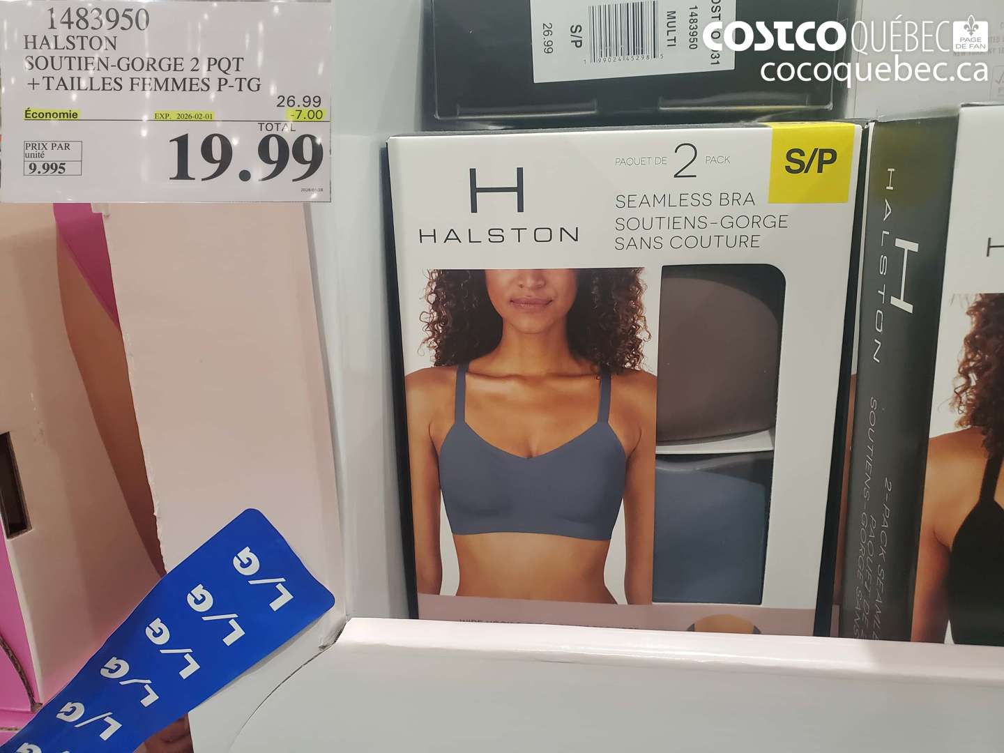 1483950 HALSTON SOUTIEN-GORGE 2 PQT + TAILLES FEMMES P-TG ($7.00 INSTANT SAVINGS EXPIRES ON 2026-02-01) $19.99