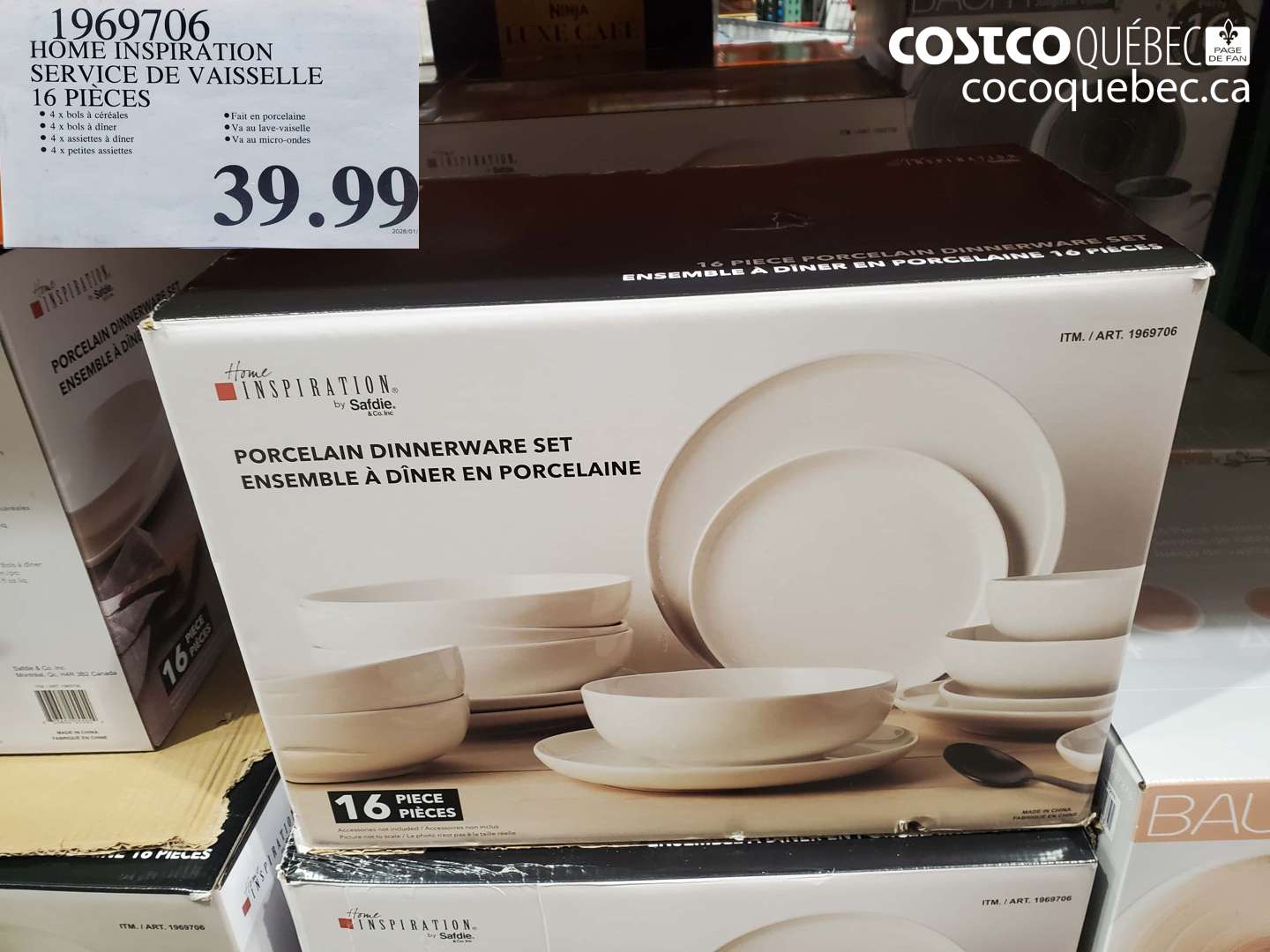 1969706 HOME INSPIRATION SERVICE DE VAISSELLI 16 PIECES $39.99