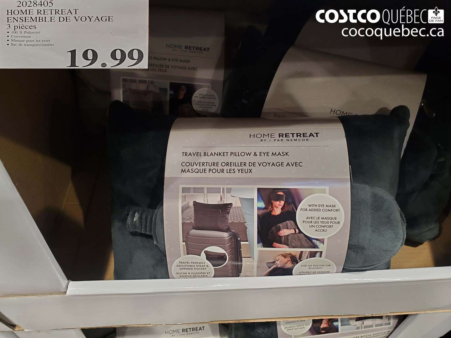 2028405 HOME RETREAT ENSEMBLE DE VOYAGE 3 PIECES $19.99