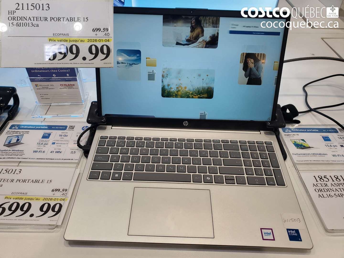 2115013 HP ORDINATEUR PORTABLE 15 15-fd1013ca (EXPIRES ON 2026-01-04) $699.99