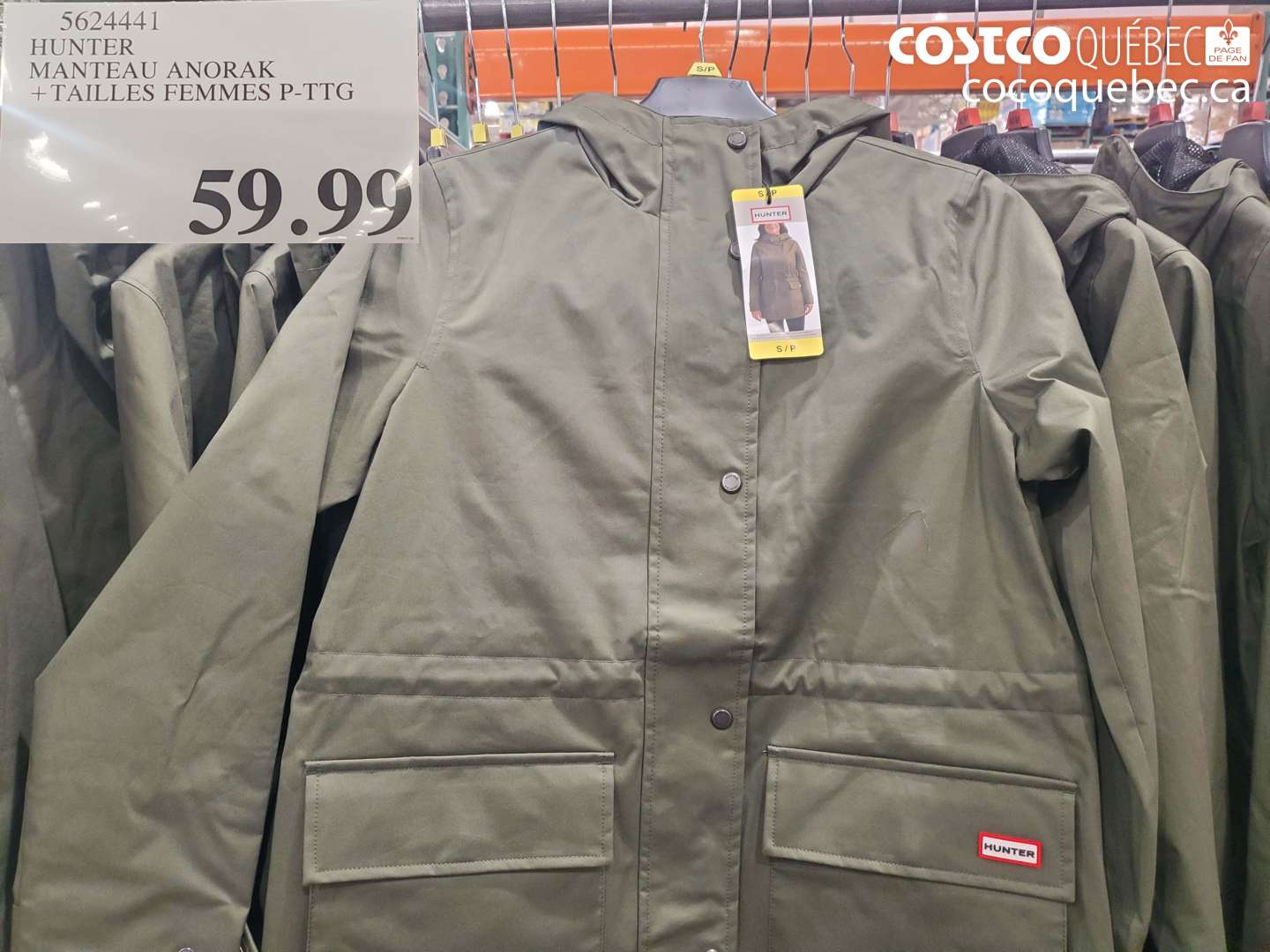 5624441 HUNTER MANTEAU ANORAK +TAILLES FEMMES P-TTG $59.99