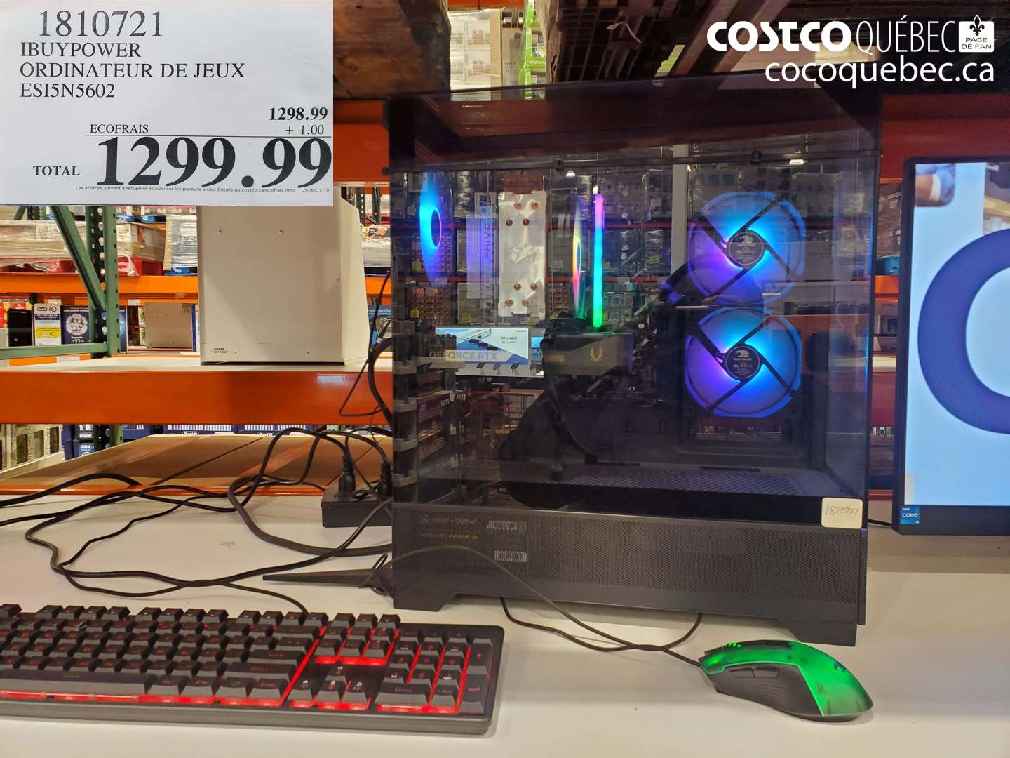 1810721 IBUYPOWER ORDINATEUR DE JEUX ESI5N5602 $1299.99