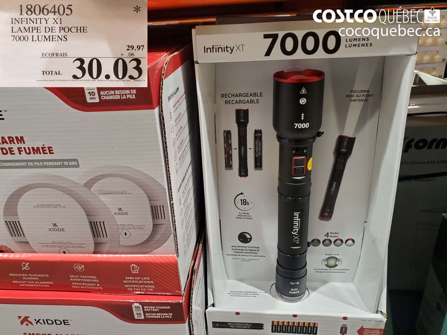 1806405 INFINITY X1 LAMPE DE POCHE 7000 LUMENS $30.03