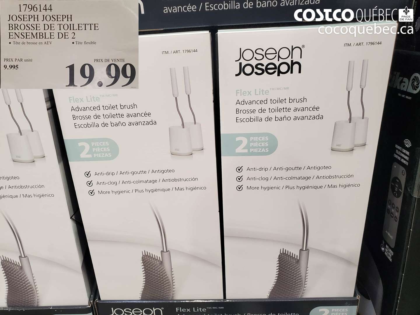 1796144 JOSEPH JOSEPH BROSSE DE TOILETTE ENSEMBLE DE 2 $19.99