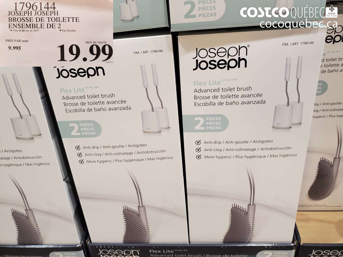 1796144 JOSEPH JOSEPH BROSSE DE TOILETTE ENSEMBLE DE 2 $19.99