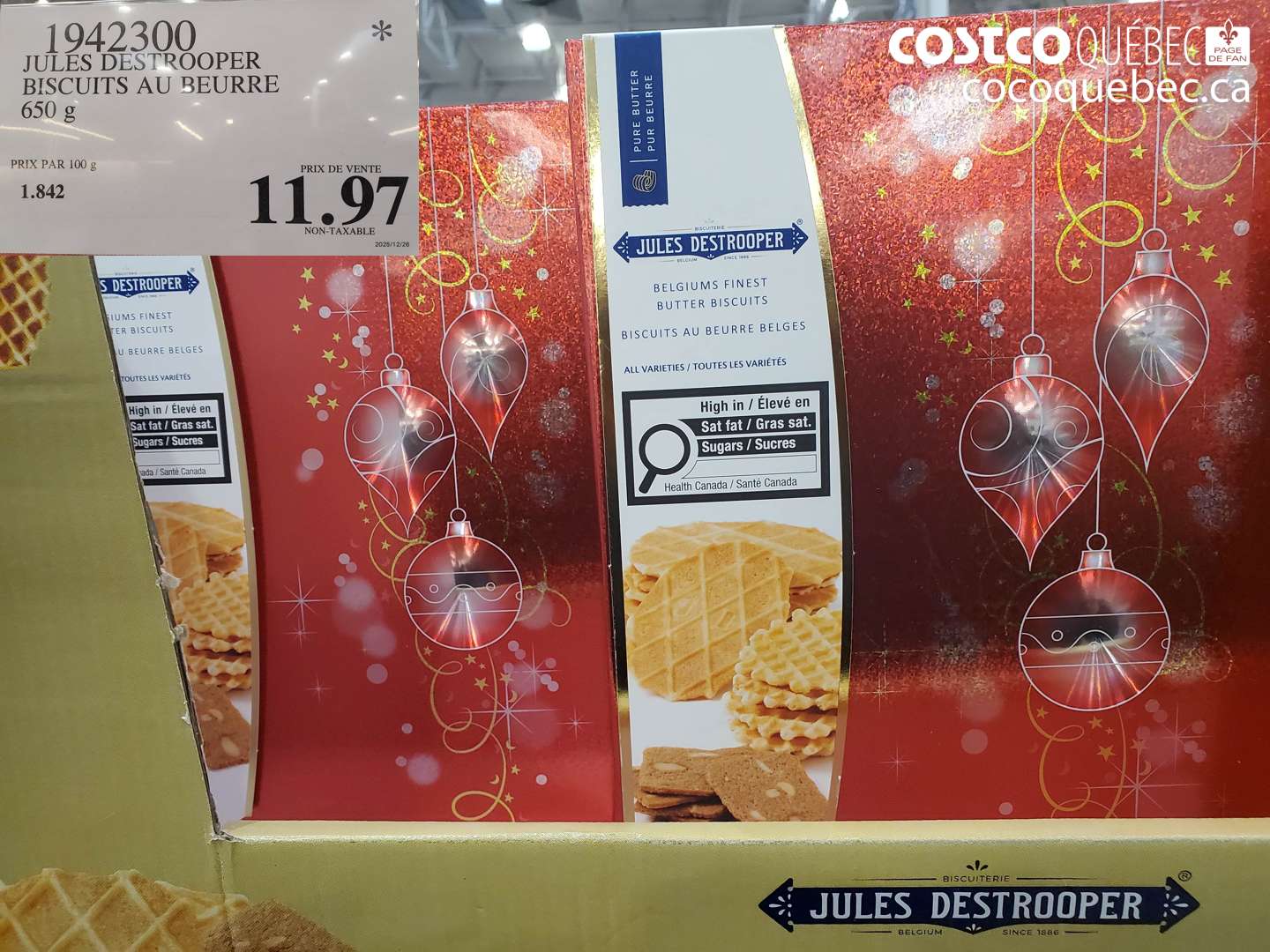 1942300 JULES DESTROOPER BISCUITS AU BEURRE 650 g $11.97