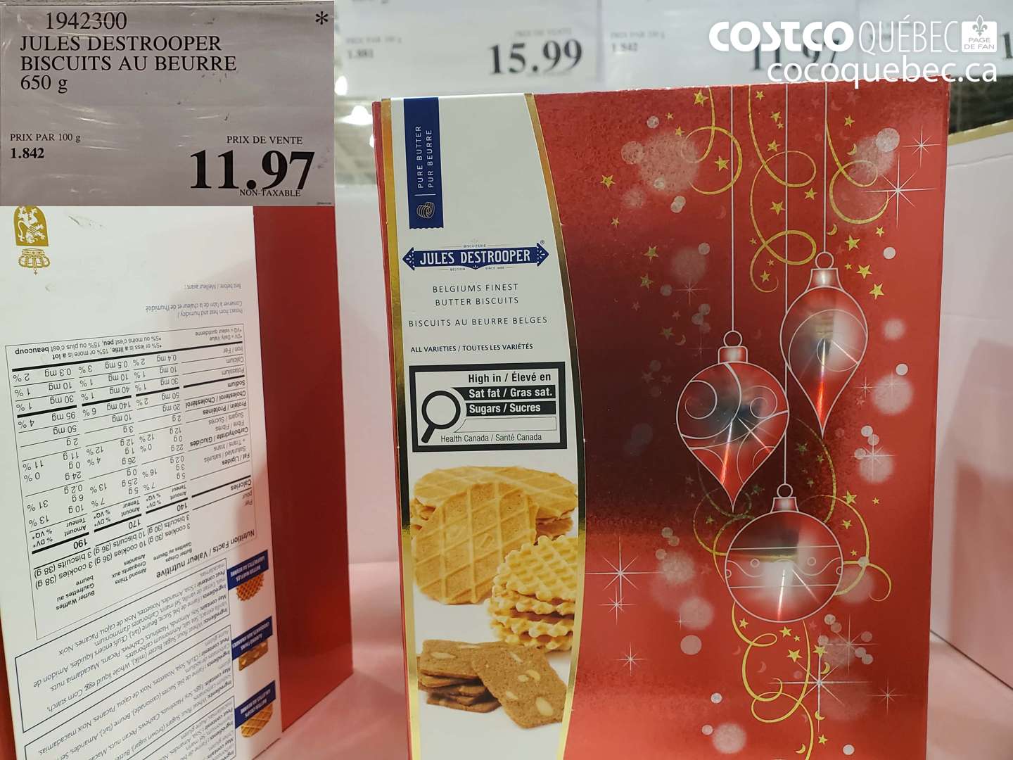 1942300 JULES DESTROOPER BISCUITS AU BEURRE 650 g $11.97