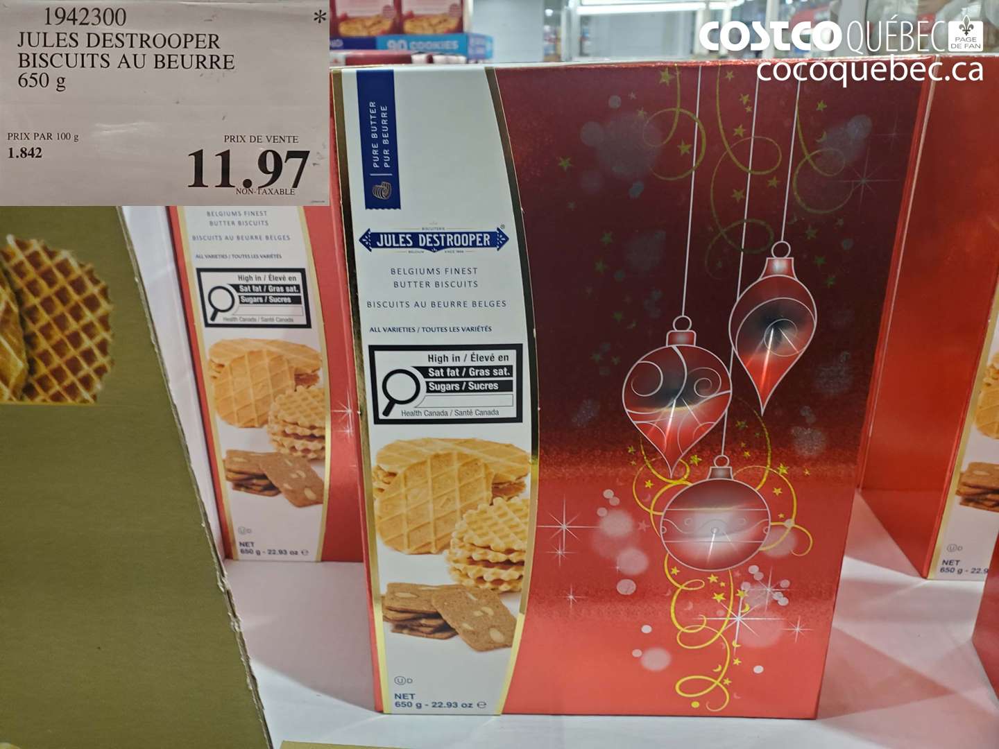 1942300 JULES DESTROOPER BISCUITS AU BEURRE 650 g $11.97