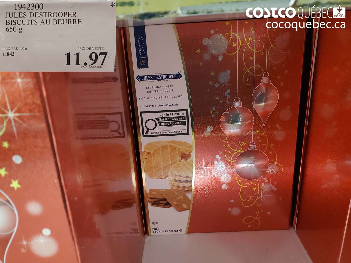 1942300 JULES DESTROOPER BISCUITS AU BEURRE 650 g $11.97