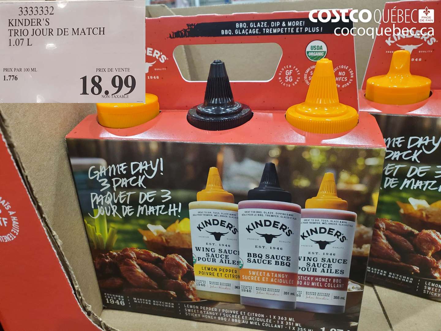 3333332 KINDER'S TRIO JOUR DE MATCH  $18.99