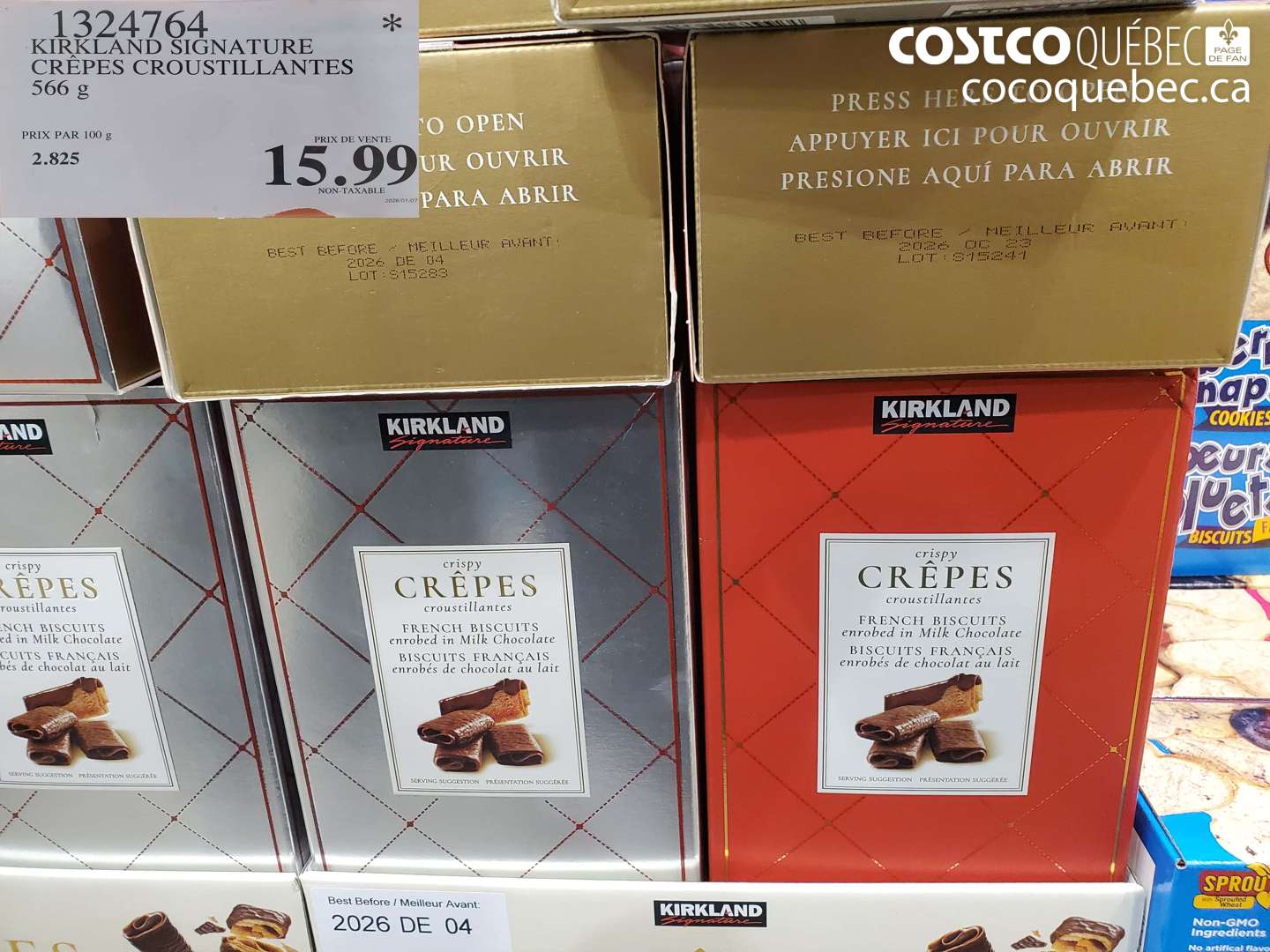 1324764 KIRKLAND SIGNATURE CREPES CROUSTILLANTES $15.99