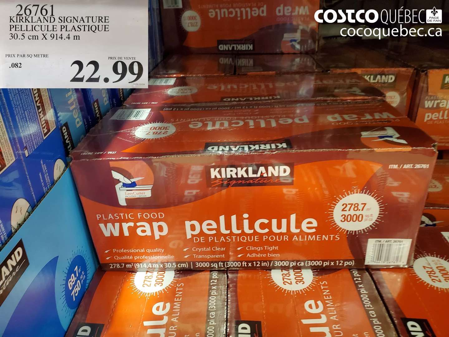 26761 KIRKLAND SIGNATURE PELLICULE PLASTIQUE 30,5 cm x 914,4 m  $22.99