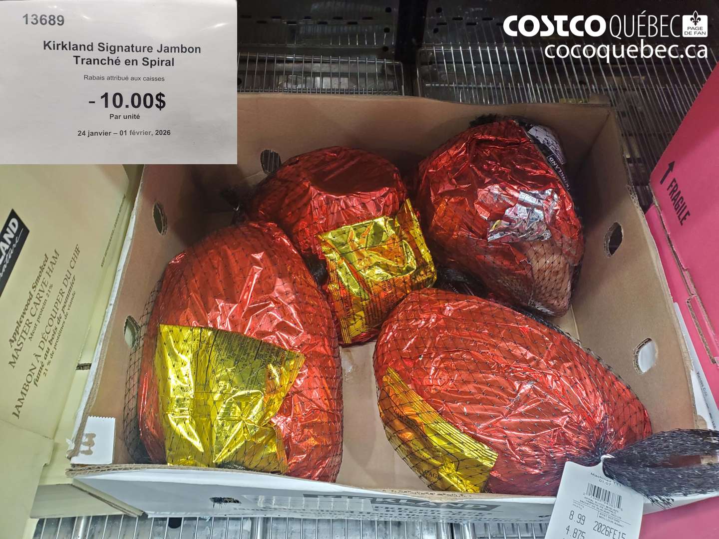 13689 Kirkland Signature Jambon Tranché en Spiral 10.00$ OFF (EXPIRES ON 2026-02-01) $0.00