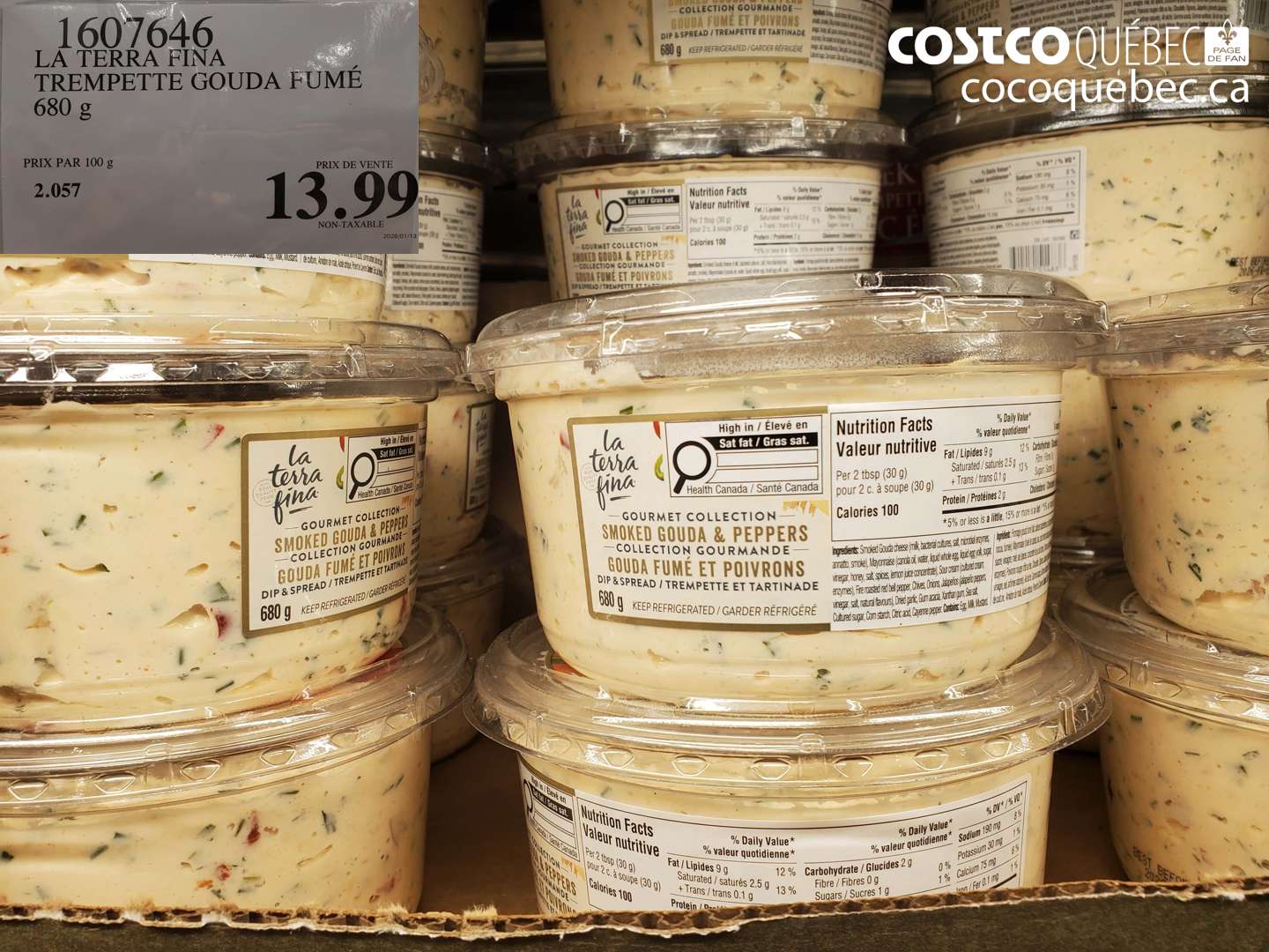 1607646 LA TERRA FINA TREMPETTES GOUDA FUMÉ 680 g $13.99