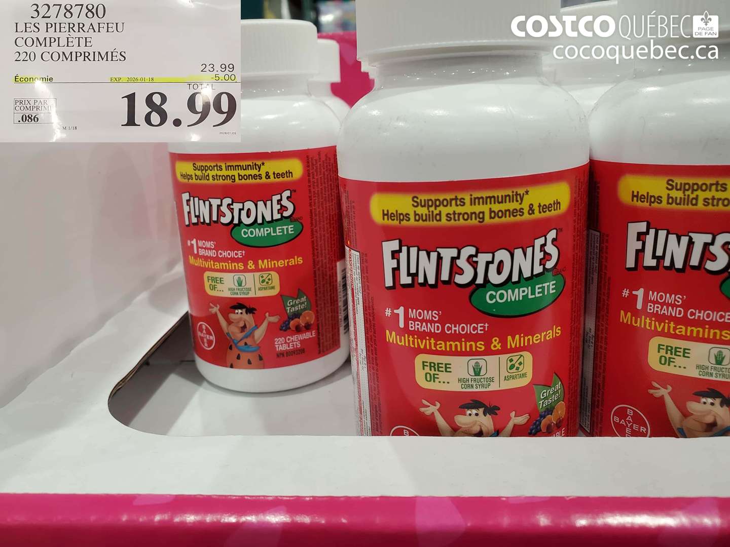 3278780 LES PIERRAFEU COMPLETE 220 COMPRIMES  ($5.00 INSTANT SAVINGS EXPIRES ON 2026-01-18) $18.99