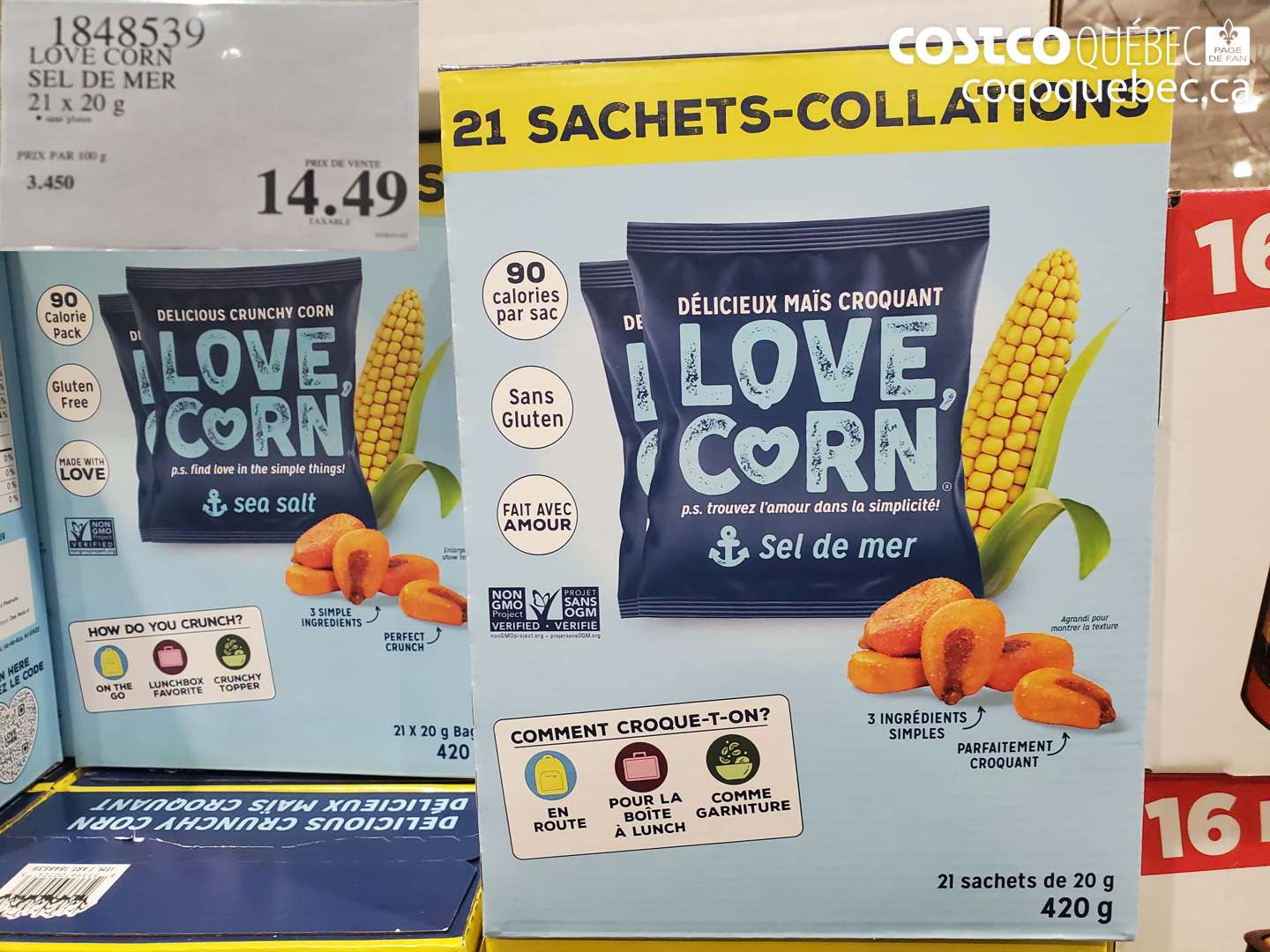 1848539 LOV CORN SEL DE MER 21 X 20 G $14.49